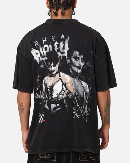 Culture Kings X WWE Rhea Ripley Vintage T-Shirt Black Acidwash