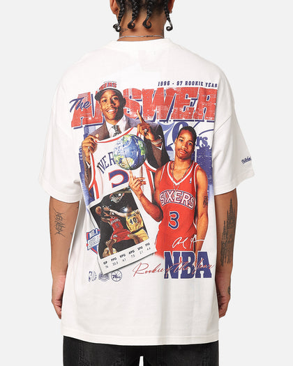Mitchell & Ness Philadelphia 76ers Allen Iverson Rookie Season T-Shirt Vintage White