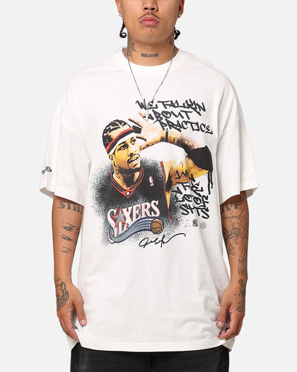 Mitchell & Ness Philadelphia 76ers Allen Iverson We Talkin T-Shirt Vintage White