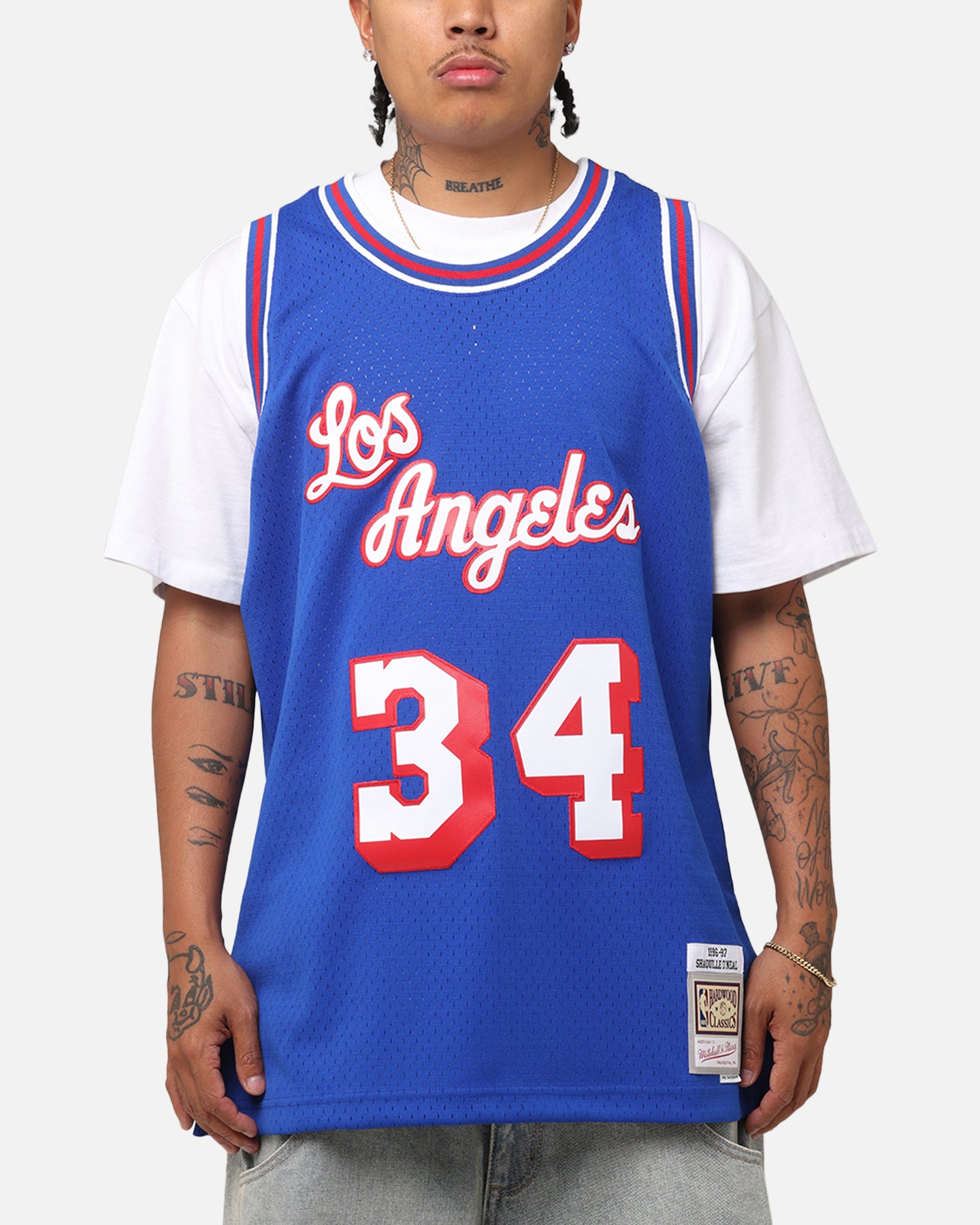 Lakers O'Neal 34 ユニフォームシャキール Mitchell & Ness Los Angeles Lakers Shaquille O'Neal #34 'Flags