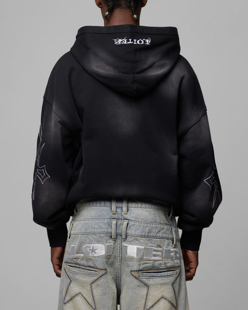 Loiter Atmosphere Full Zip Hoodie Vintage Black