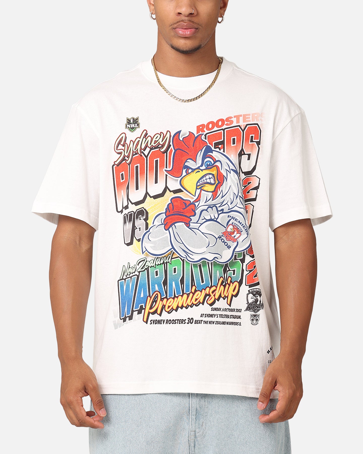 1991年オーストラリアVS NZ,イングランド、ウエールズ戦記念T-シャツ Mitchell & Ness Sydney Roosters Vs New Zealand Warriors T-Shirt