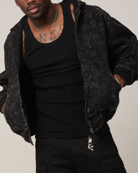 Saint Morta Onyx Workwear Jacket Black Wash