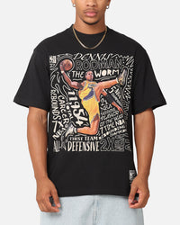 Mitchell & Ness Los Angeles Lakers Dennis Rodman Player Abstract T-Shirt Faded Black