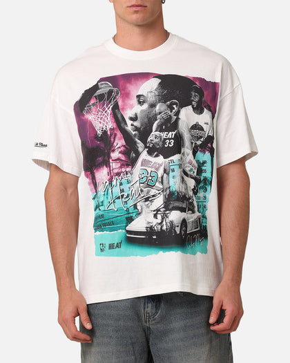 Mitchell & Ness Miami Heat Alonzo Mourning South Beach T-Shirt Vintage White