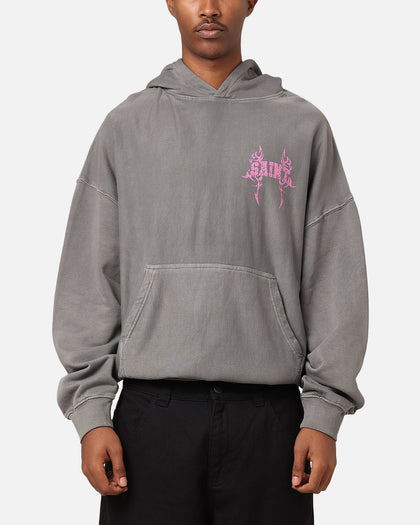 Saint Morta Wraith Crucifix Hoodie Washed Charcoal