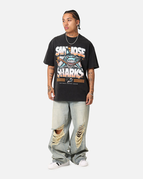 Culture Kings San Jose Sharks Shark Attack Heavy T-Shirt Vintage Black