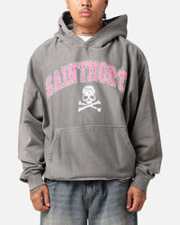 Saint Morta Members Club Premium Hoodie Washed Charcoal