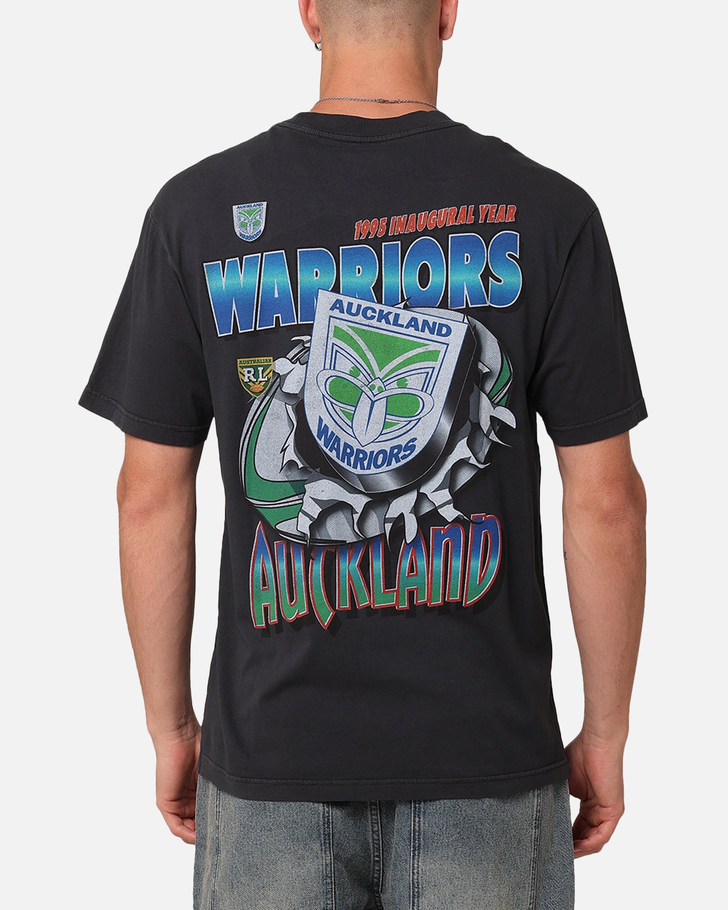 Mitchell & Ness New Zealand Warriors Ball Busting T-Shirt Overdyed