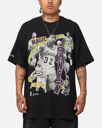 Mitchell & Ness Los Angeles Lakers Magic Johnson Abstract Player T-Shirt Faded Black