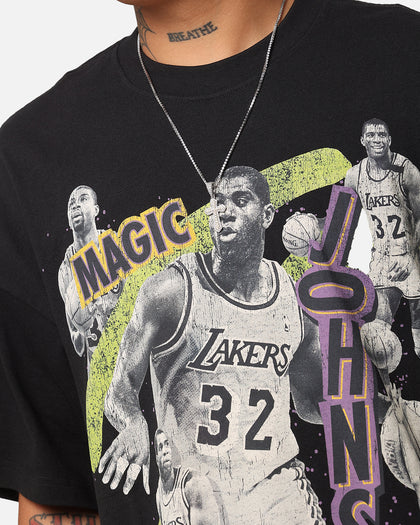 Mitchell & Ness Los Angeles Lakers Magic Johnson Abstract Player T-Shirt Faded Black