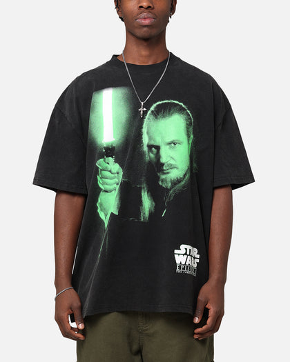 Star Wars Qui Gon Jinn Heavy T-Shirt Vintage Wash