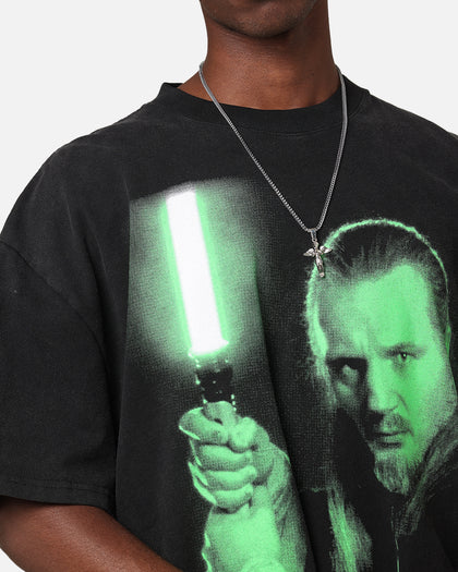 Star Wars Qui Gon Jinn Heavy T-Shirt Vintage Wash
