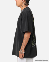 73Studio X Halo Halo 2 Vintage T-Shirt Black Acidwash