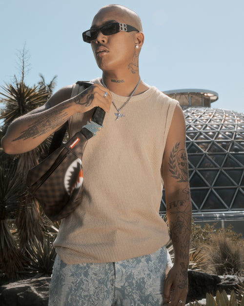 XXIII Broad Knit Singlet Tan