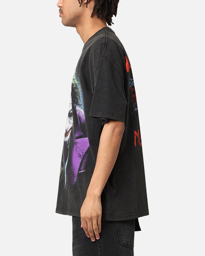 American Thrift X DC Batman The Joker Magic Trick Heavy T-Shirt Vintage Black