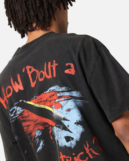 American Thrift X DC Batman The Joker Magic Trick Heavy T-Shirt Vintage Black