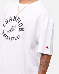 Champion Heritage Collegiate Track And Field T-Shirt White//Black