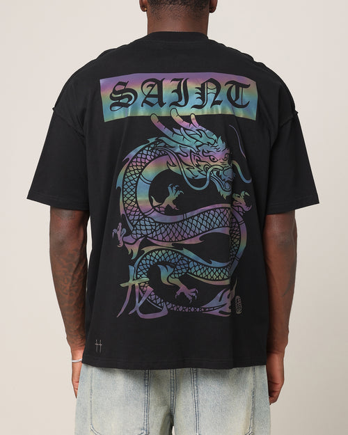 Saint Morta Year Of The Dragon Boxy T-Shirt Black/Iridescen