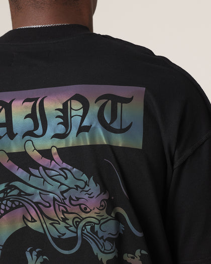 Saint Morta Year Of The Dragon Boxy T-Shirt Black/Iridescen