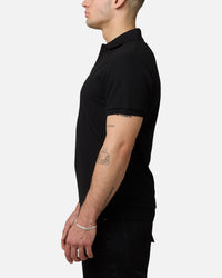 Saint Morta Waffle Polo Shirt Black