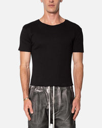 MNML Fitted Ribbed T-Shirt Black