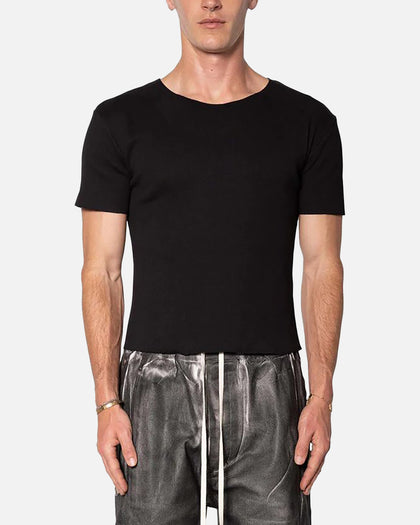 MNML Fitted Ribbed T-Shirt Black