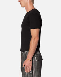 MNML Fitted Ribbed T-Shirt Black
