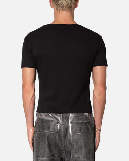 MNML Fitted Ribbed T-Shirt Black