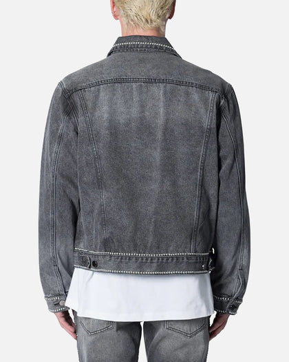 MNML Flat Studded Trucker Jacket Black