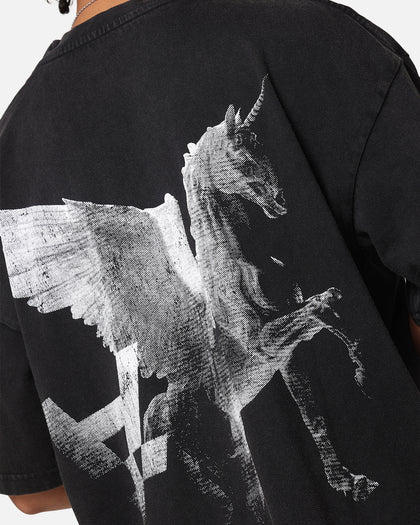 The Anti Order Pegasus Lost T-Shirt Black Acidwash