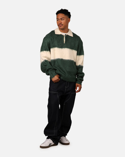 MNML Mohair Rugby Sweater Green/White