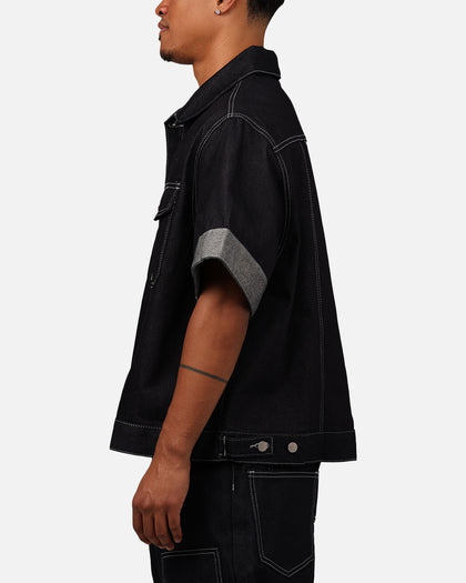 MNML Raw Denim Short Sleeve Jacket Blue