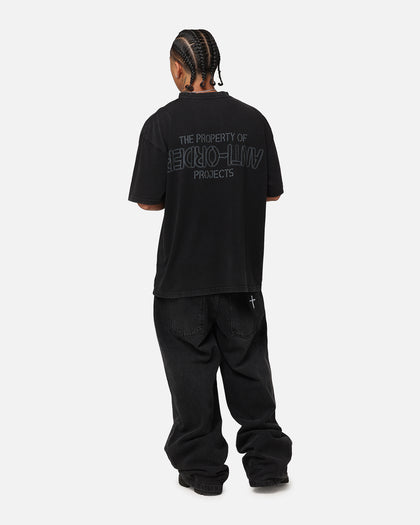 The Anti Order Anti-Order Projects T-Shirt Black Acidwash
