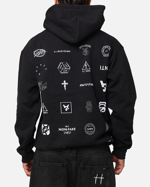 The Anti Order Stacked Hoodie Black/White