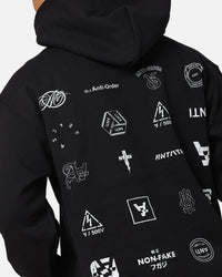 The Anti Order Stacked Hoodie Black/White
