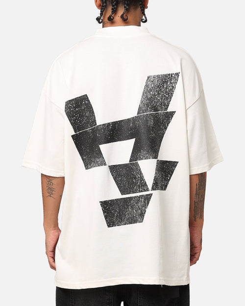 The Anti Order Smash Repair Mock Neck T-Shirt Off White/Black