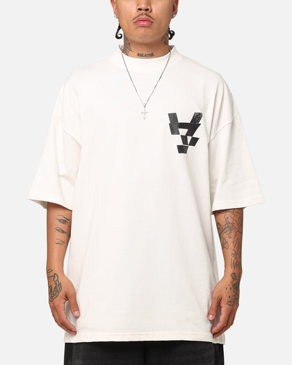 The Anti Order Smash Repair Mock Neck T-Shirt Off White/Black