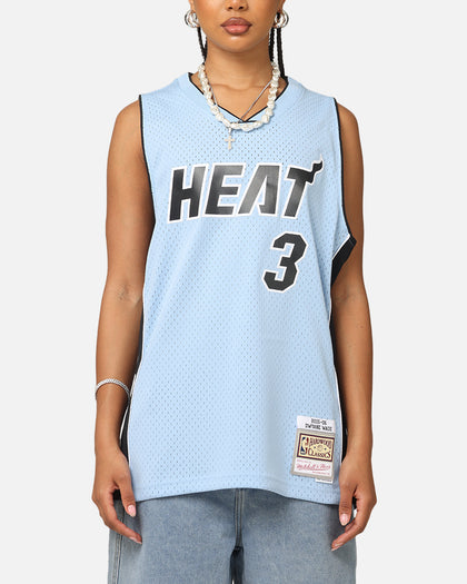 Mitchell & Ness Miami Heat Dwyane Wade 'Vapor Blue' Jersey Light Blue