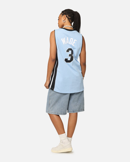 Mitchell & Ness Miami Heat Dwyane Wade 'Vapor Blue' Jersey Light Blue