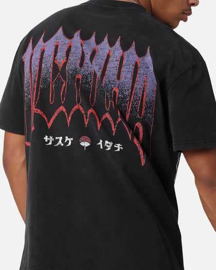 Goat Crew X Naruto Uchiha Bros Heavy T-Shirt Vintage Black
