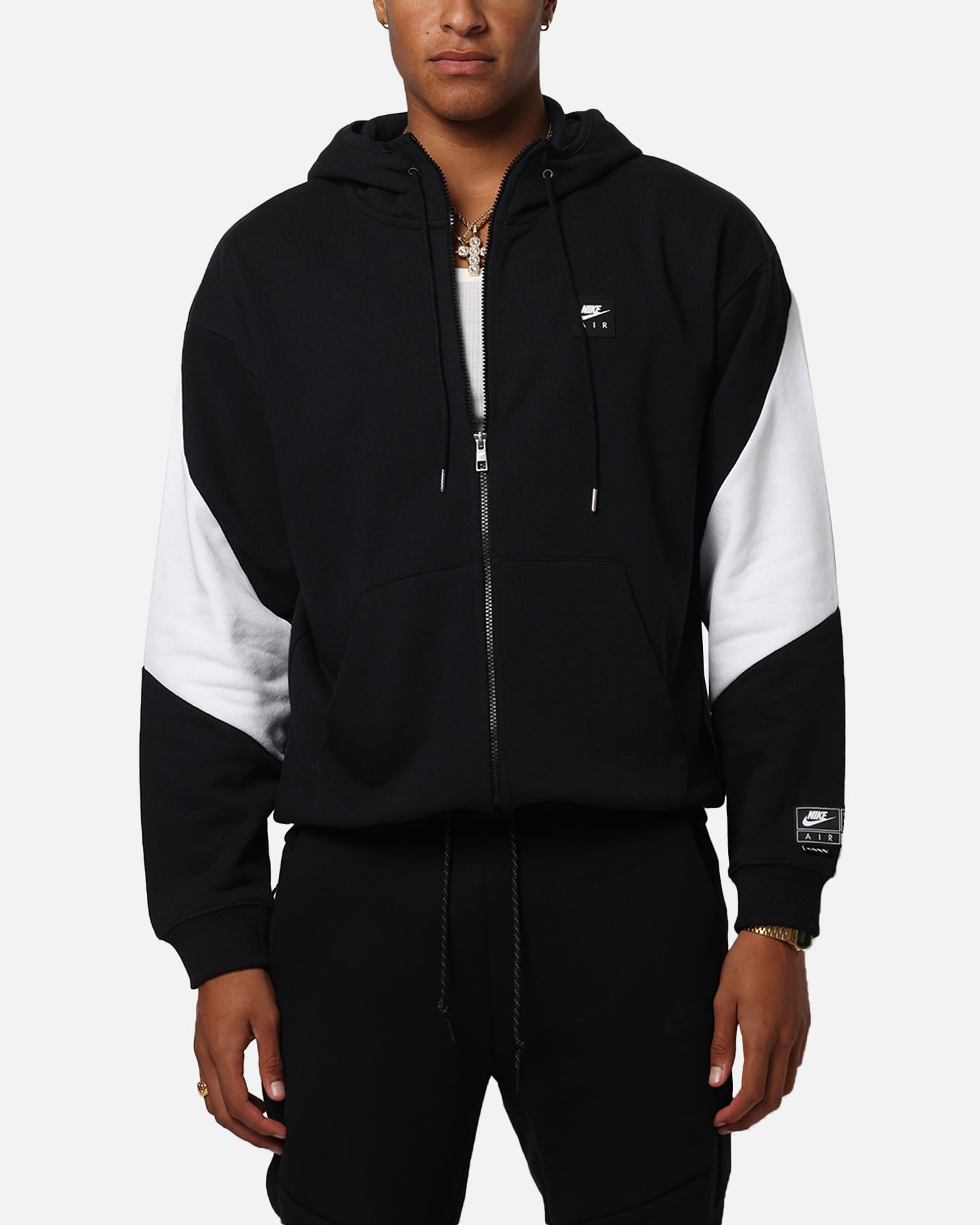 black and white hoodie nike
