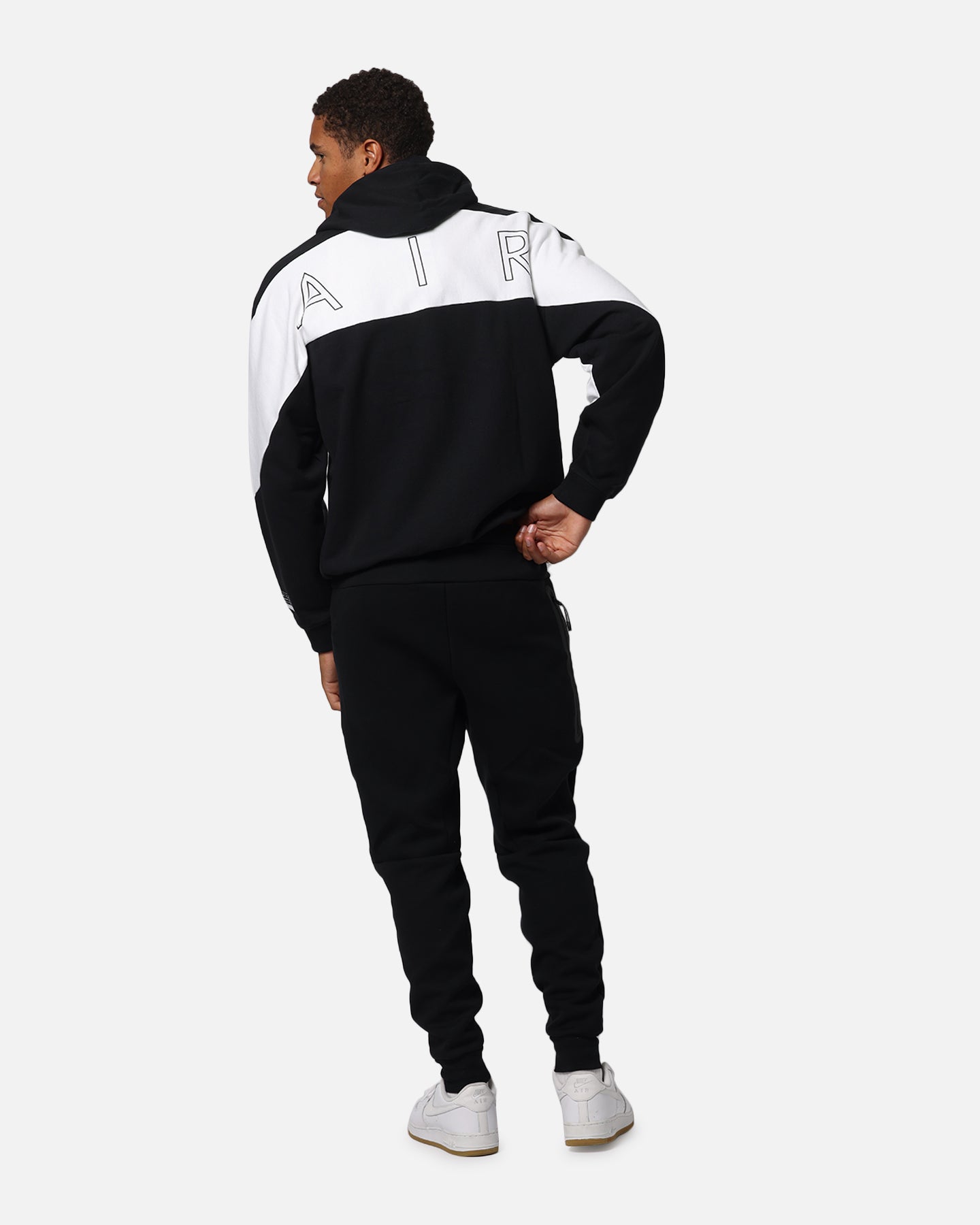 nike air black and white hoodie