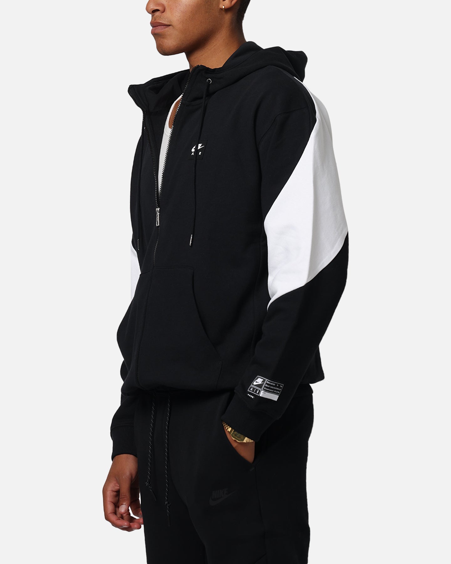 nike air black and white hoodie