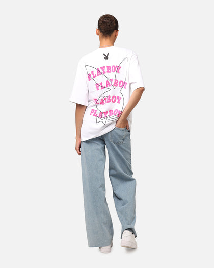 Playboy Wavy Stacked T-Shirt White