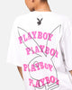 Playboy Wavy Stacked T-Shirt White