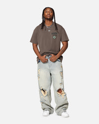 S Double Combo Platter T-Shirt Washed Chocolate