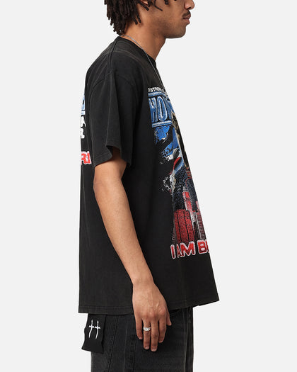 Goat Crew X The Boys Homelander Vintage T-Shirt Black Acidwash