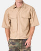 MNML Cropped Short Sleeve Shirt Khaki