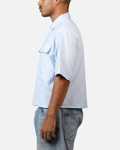 MNML Cropped Short Sleeve Shirt Light Blue